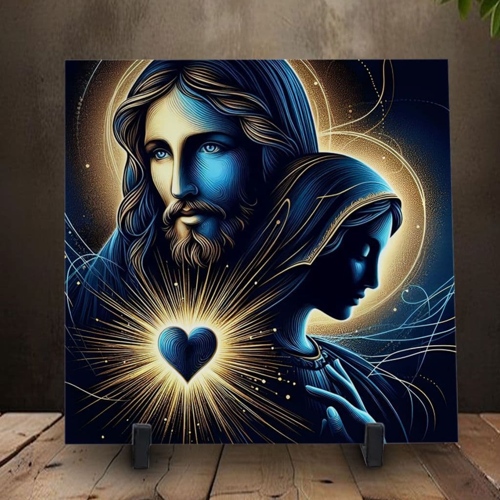 Azulejo Personalizado  de Jesus e Maria