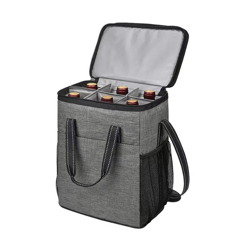Bolsa térmica para garrafas de vinho, bolsa térmica para armazenamento de bebidas, bolsa térmica portátil para viagens e