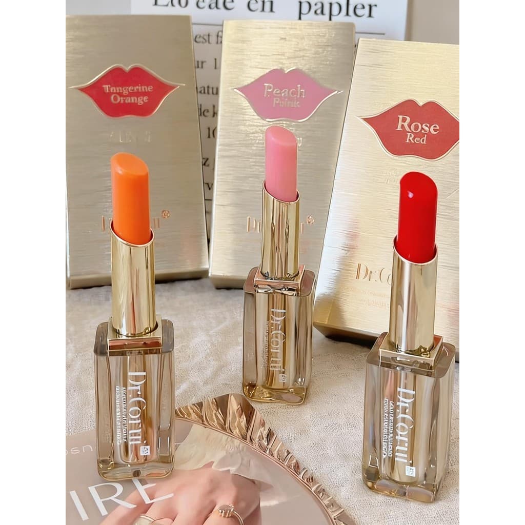 Corui Aderui Hidratante Plump Mudança de Cor Lip Balm Batom Batom Batom que muda de temperatura Batom Aderui