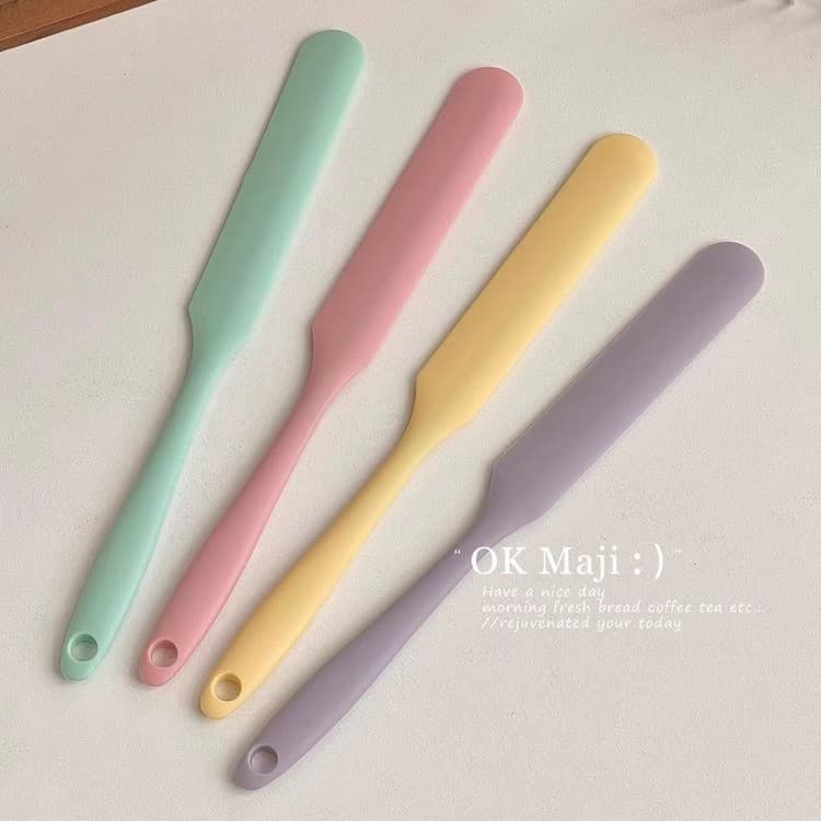 Faca de esfregaço espátula de Silicone manteiga de amendoim geléia bolo creme espátula manteiga faca pão espátula faca f