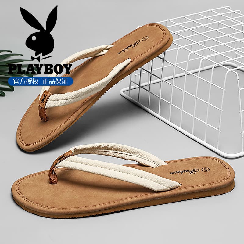 Playboy chinelos masculinos verão leve exterior usar um Pedal antiderrapante anti-Odor chinelos casuais masculinos
