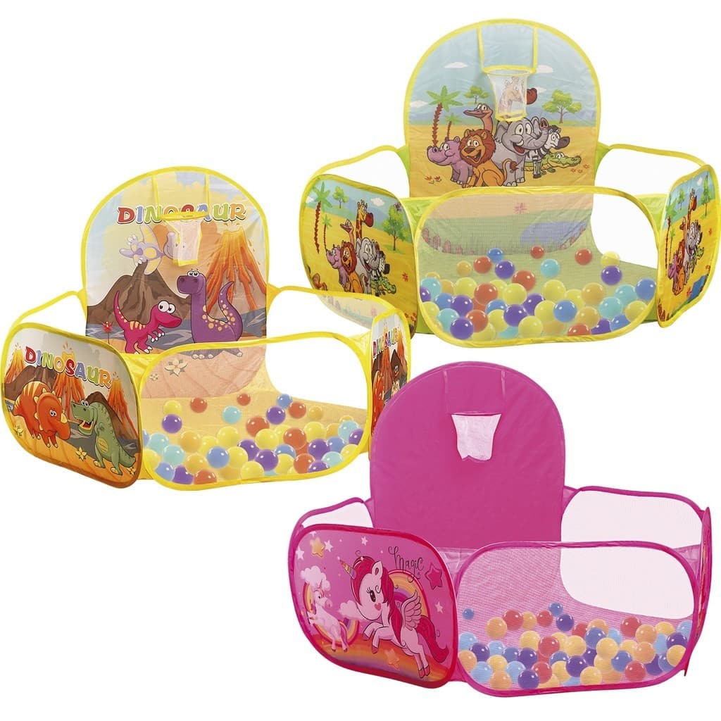 Piscina De Bolinha Infantil C/ Cesta Basquete 50 Bolinhas Menino Menina Samba Toys