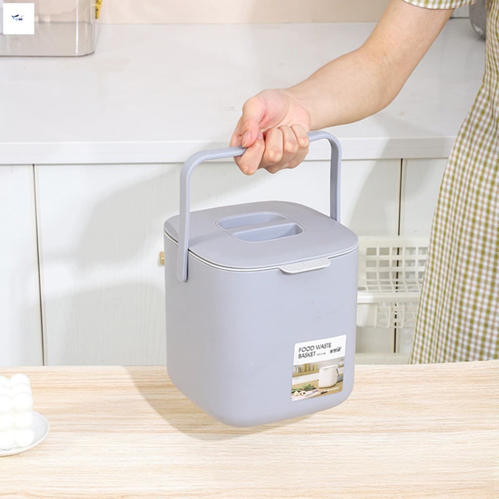 Lixeira De Cozinha Com Tampa-Separada E Seca Úmida Para Home Office