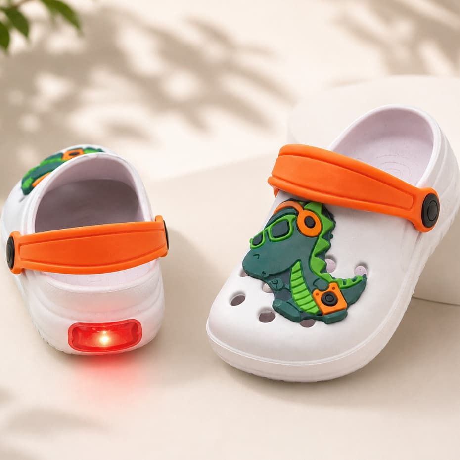 Sandália Personalizada Luzinha De Led Menina e Menino Leve Confortável