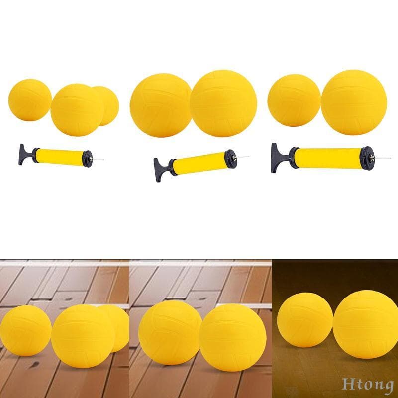 [Htong] Bolas De Substituição De Jogo Spike PVC Mini Vôlei Inflável Soft Conjunto De Bola Saltitante De Rede Redonda Com