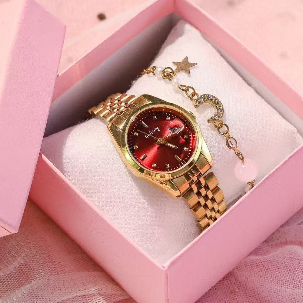 relogio feminino pequeno delicado relogio feminino luxo Novo estilo high-End sentido com calendário relógio feminino ins