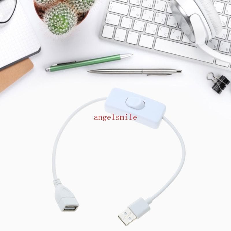 Melhor Adaptador Extensão USB 30 Cm Interruptor Para Linha Ventilador Lâmpada
