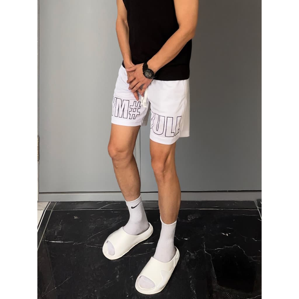 UNCLEBLUE Fitness shorts de secagem rápida masculino malha respirável zíper grande bolso esportes shorts masculino solto