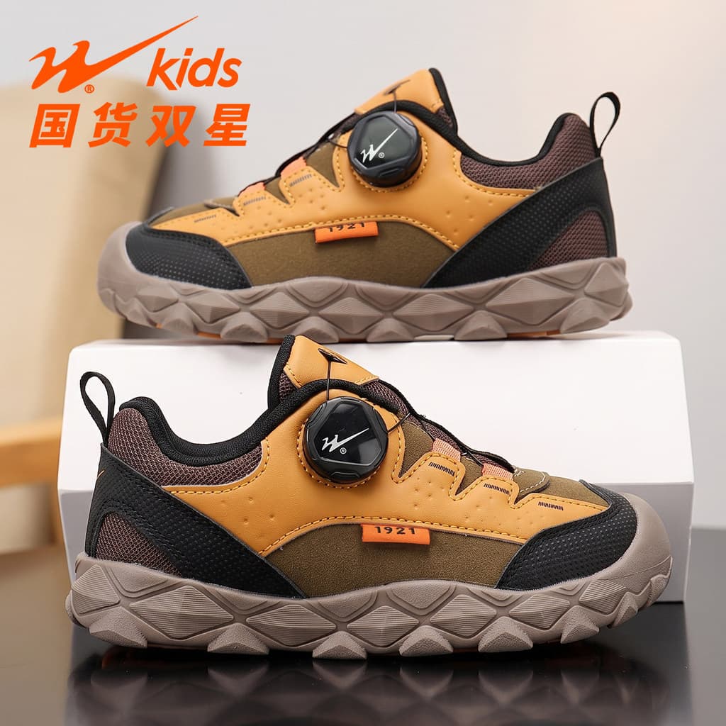 Dupla estrela crianças sapatos esportivos de couro à prova dwaterproof água 2026 primavera outono novo estilo meninos sa