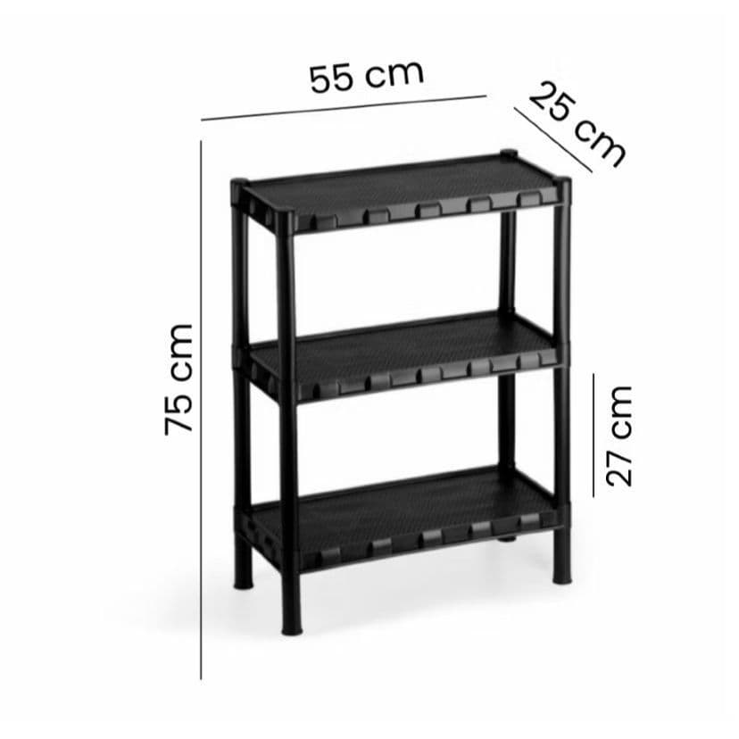 Estante Prateleira Modular Multiuso Organizadora Plástico com 3 Prateleiras