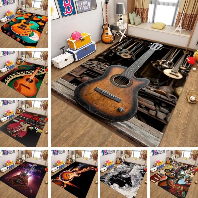 Guitarra Elétrica Personalizada Estilo EDM Tambor Almofada À Prova De Som Antiderrapante Tapete Personalizado Presente D