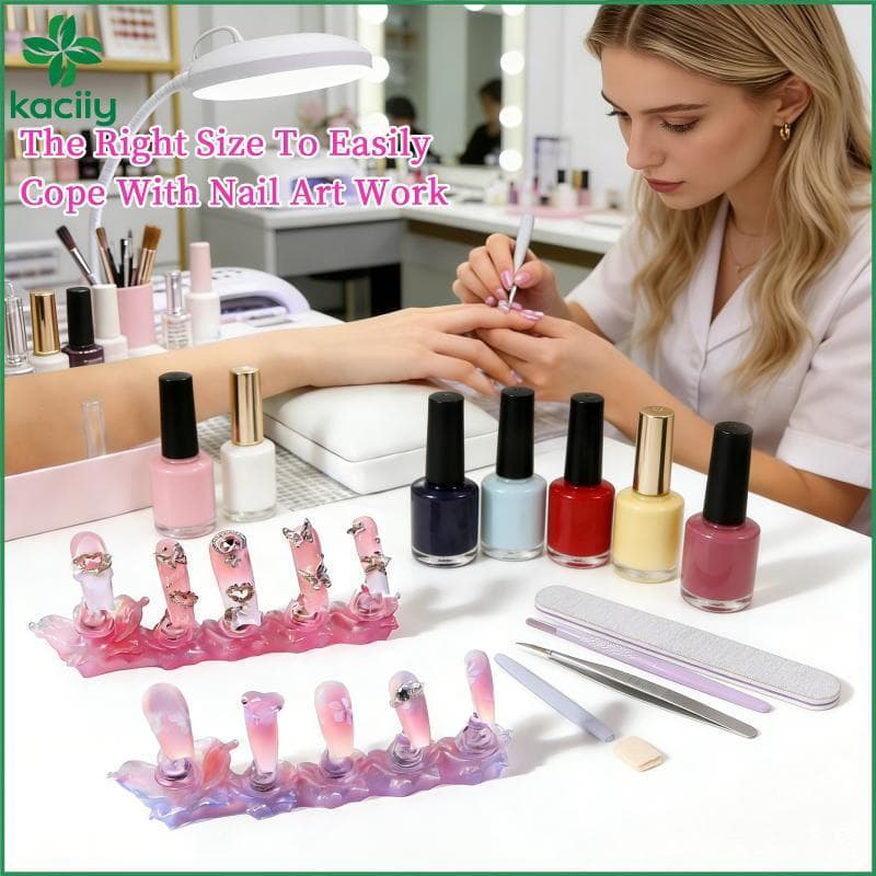 Kckc Aurora Flowers Suporte Magnético De Exibição De Ponta De Unha Para Manicure Press-On Nails Training Gel Polonês Fer