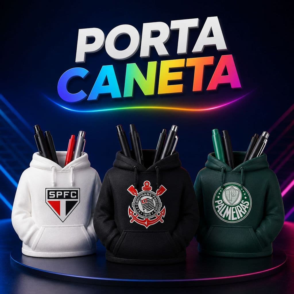 Porta Caneta Personalizado Formato Moletom com Nome ou Time Porta treco Pincel Porta Lápi Organizador de Mesa Escritório
