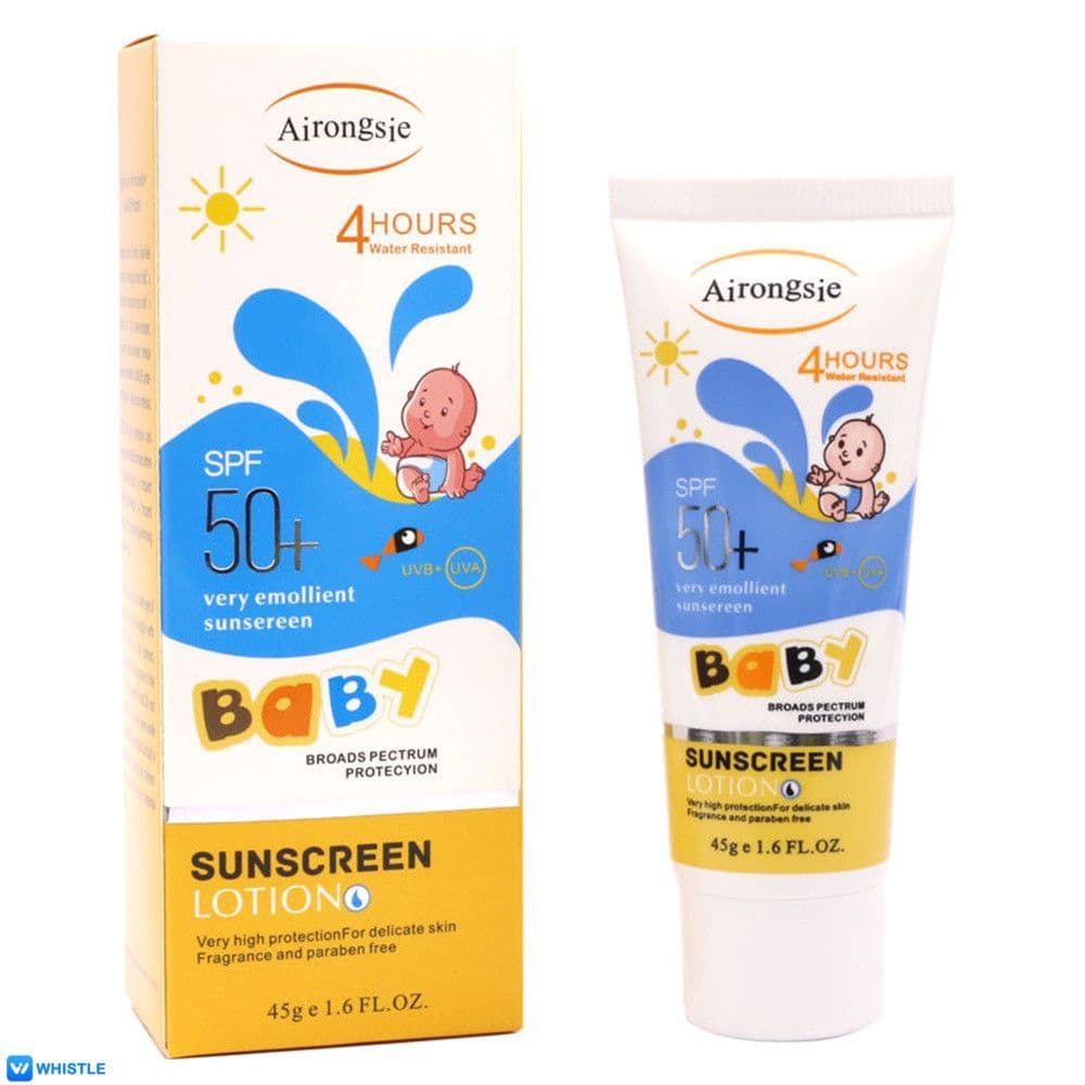 Protetor solar facial e corporal hidratante e nutritivo AIRONGSIE de longa duração com selo verde, compatível com
