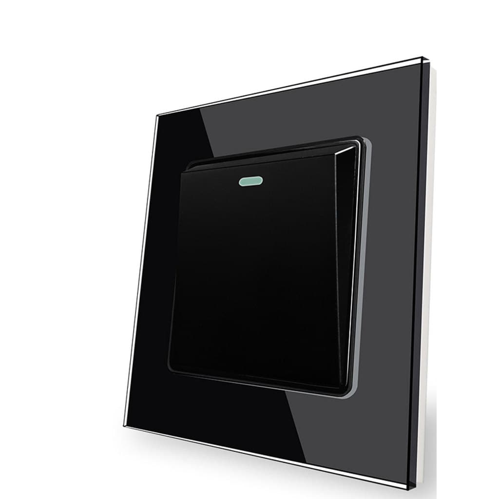 Tipo 86 preto um aberto cinco furos USB tomada de carga rápida 13A vidro temperado padrão britânico britânico Hong Kong