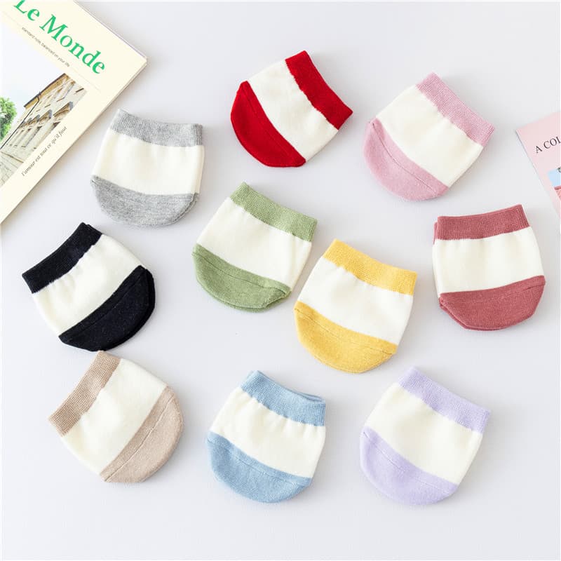Meias invisíveis meia arrasto meias femininas Ped verão estilo fino boca rasa meias de algodão Anti-deslizamento Toe-cob
