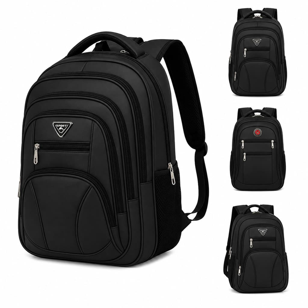 Mochila Masculina Couro Notebook Escolar Faculdade Reforçada Resistente a Agua Saída USB/Fone