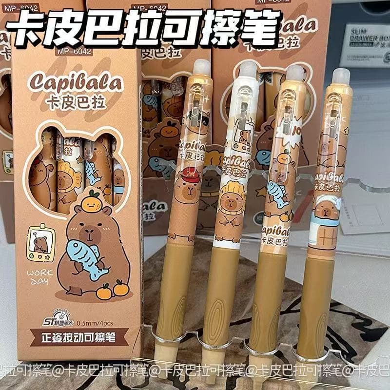 Imprensa caneta apagável postura correta gel caneta Kapibara caneta gel apagável estudante de alto valor caneta preta im