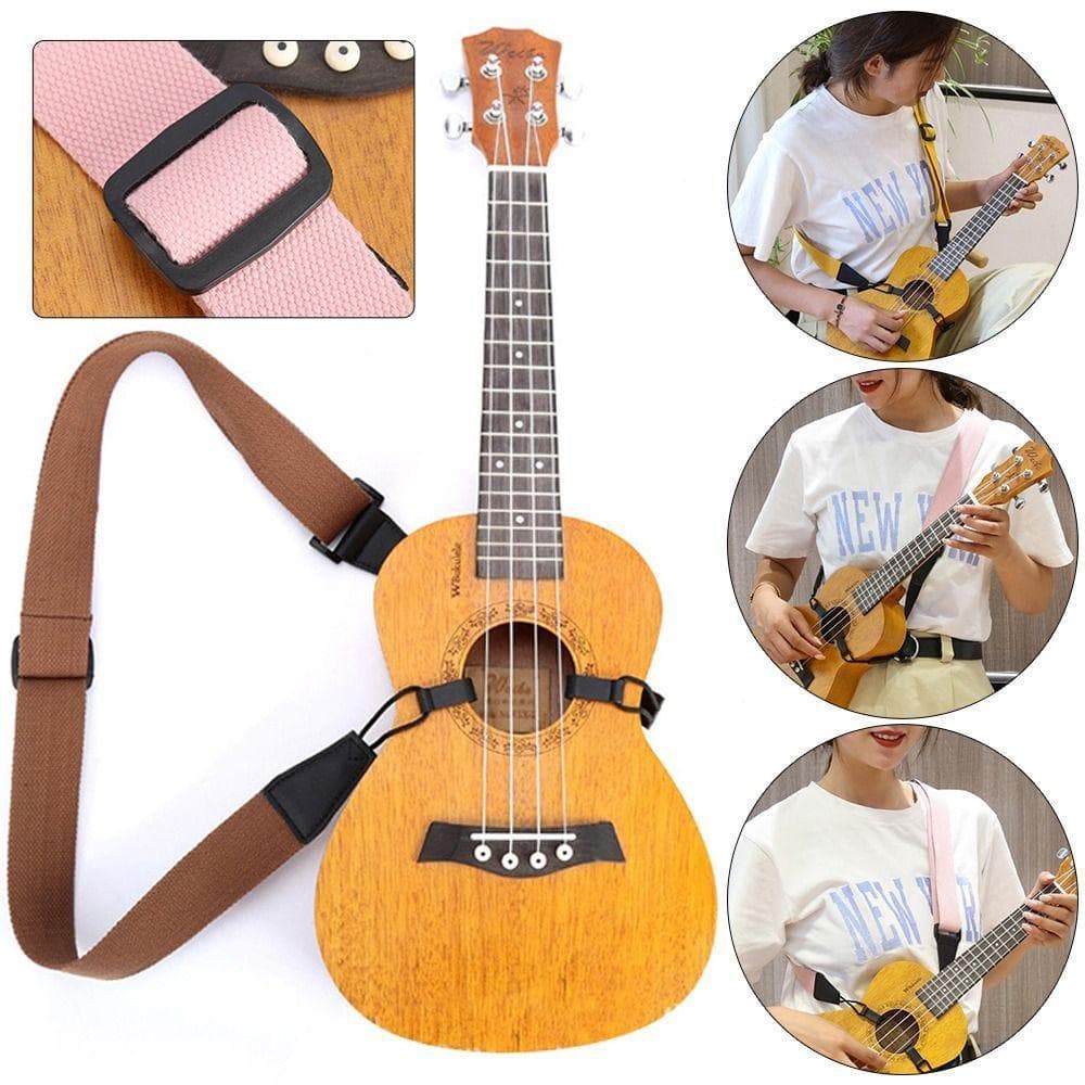 Correia Para Ukulele 7 Cores Pendurar Pescoço Estilingue Com Gancho Cinto Ajustável