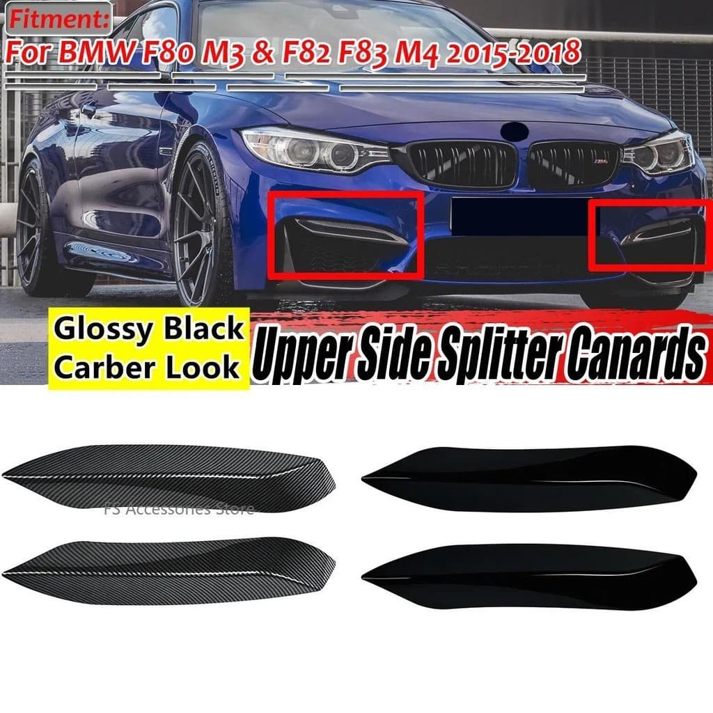 Amortecedor Dianteiro Lateral Ventilação De Ar Divisor Guarnição Para BMW F80 M3 2014-2019 F82 F83 M4 2015-2020 Quadro D