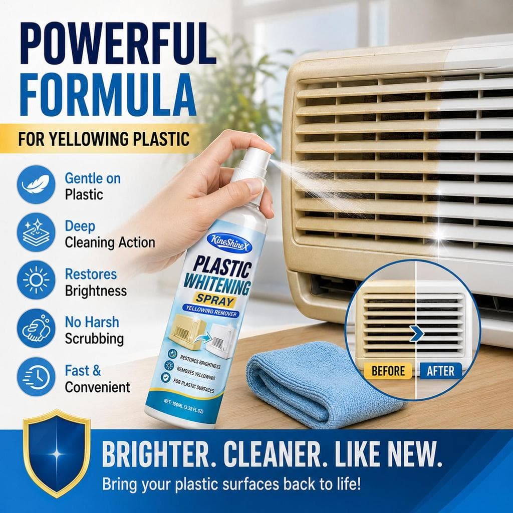 Spray De Clareamento De Plástico 100ml Restaurador De Amarelecimento Fórmula De Ação Rápida Restaura Superfícies Brancas