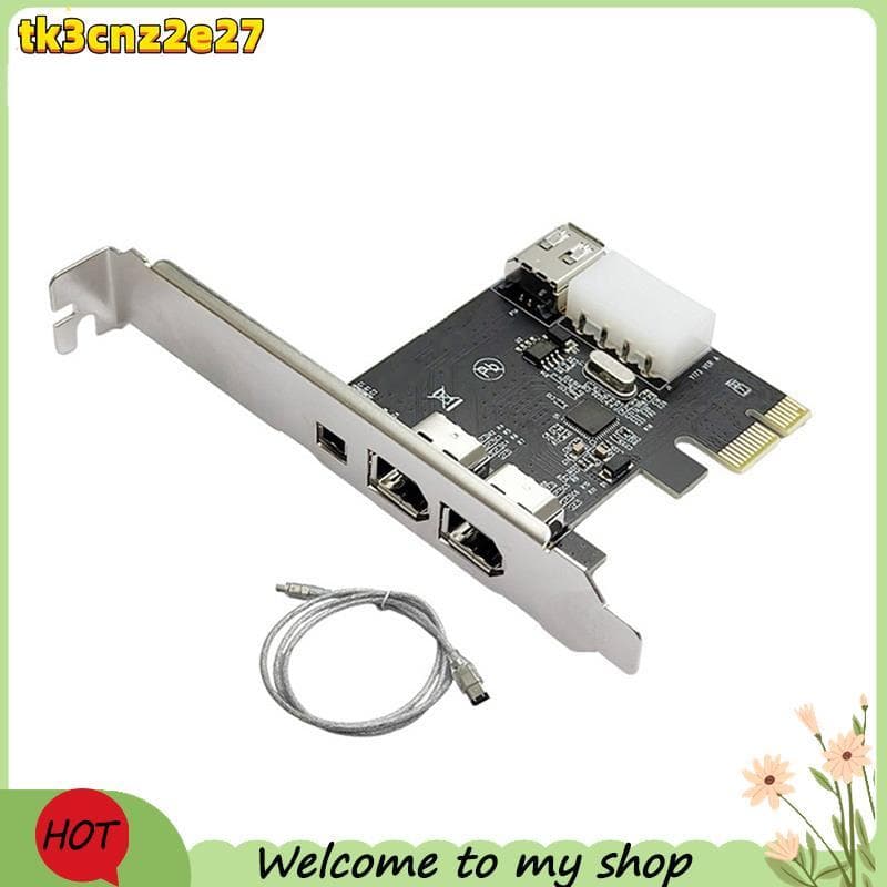 Placa De Expansão PCIe 1X A 1394a Adaptador De FireWire De 4 Portas VT6315 VIA Captura De Chip