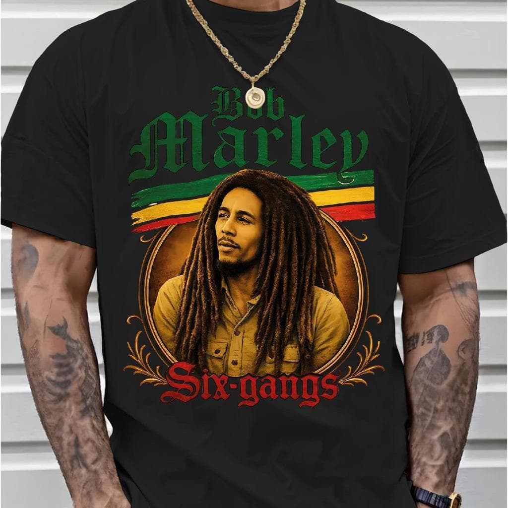 Camiseta Masculina Reggae Estampada Cultura Roots Streetwear Premium