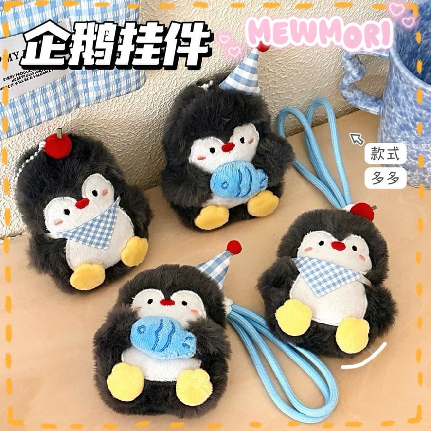 Mewmori Pequeno Pinguim Pelúcia | Chaveiro De Fofo , Pingente De Bolsa Macia , Companheiro De Bolso Kawaii E Presente Do