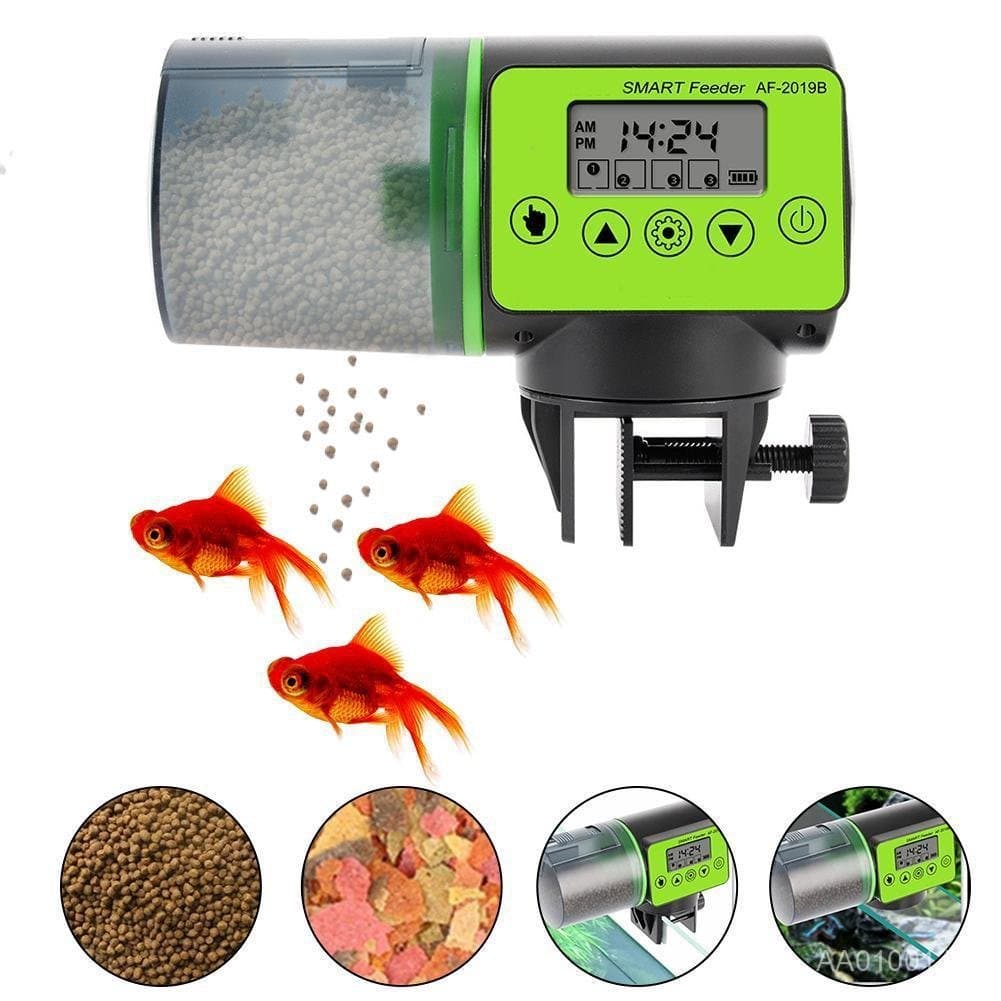 Alimentador automático inteligente para aquários, com temporizador, alimentador automático para aquários, alimentador de
