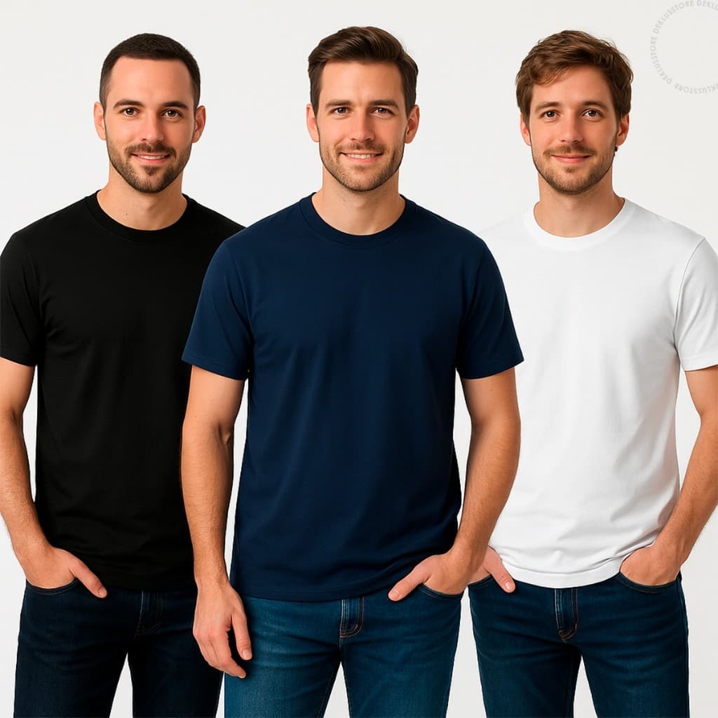 Camiseta Camisa Lisa Masculina Básica Tradicional 100% Poliéster 3 Cores