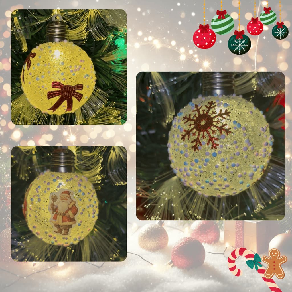 Kit Bola De Natal Enfeite Para Arvore De Natal Decoração Led Pisca Pisca Enfeite De Natal