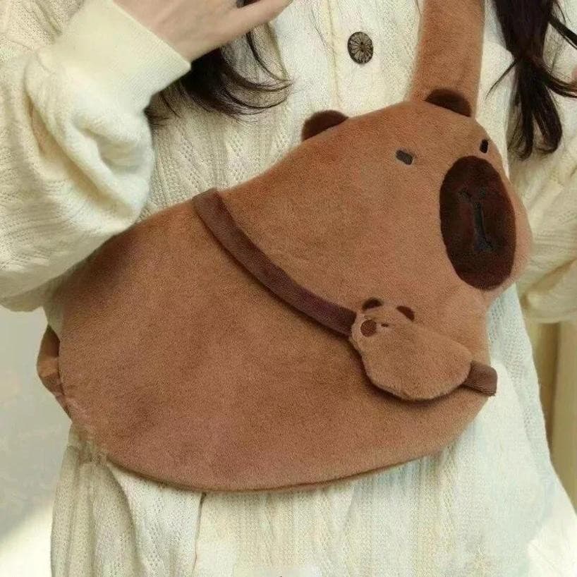 1 Pçs Capivara Saco De Peito Crossbody Feminino Dos Desenhos Animados Água Golfinho Do Telefone Móvel Sacos Ombro Estuda