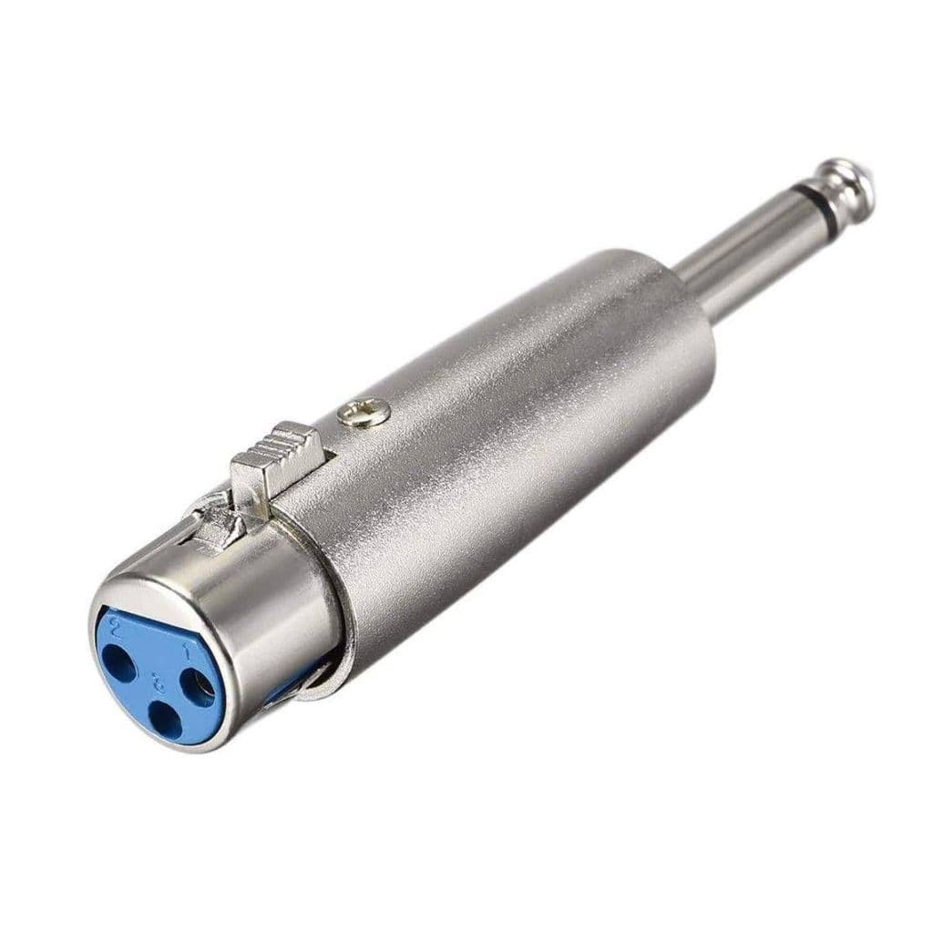 Adaptador plug Cannon XLR Femea Vira P10 Mono Macho Mxt