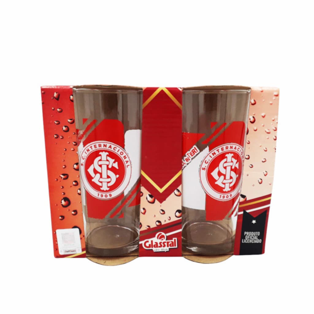 Kit 2 Copos Inter 300ml Oficial – Vidro Resistente Glassral