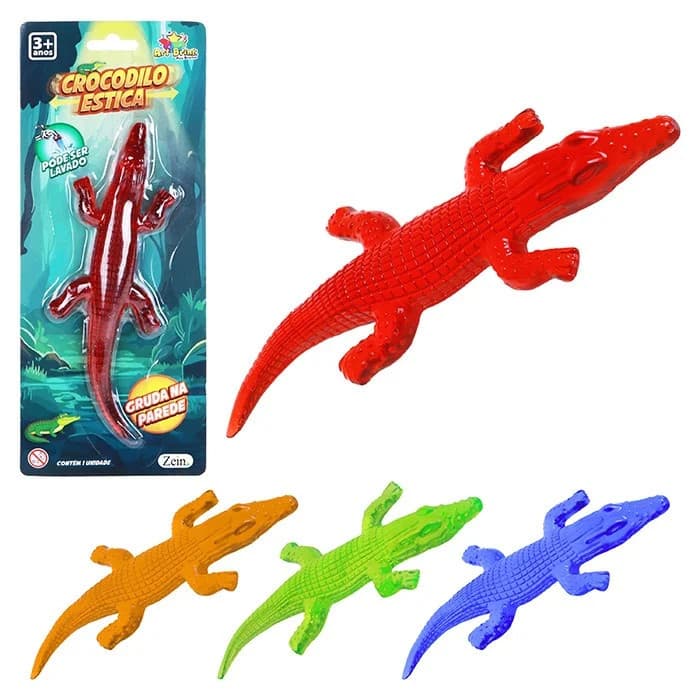 Crocodilo Elástico de Brinquedo 19 cm Sortido – Brinquedo Flexível e Divertido