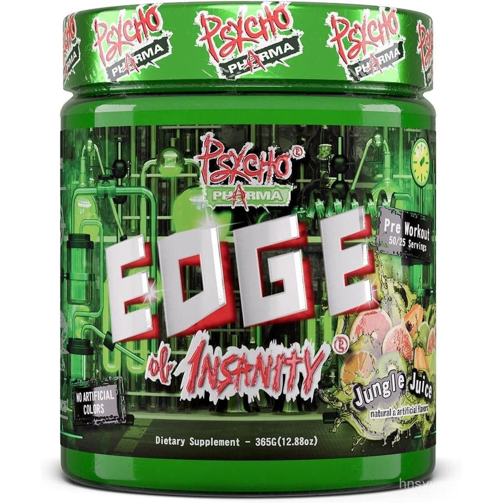Psycho Pharma Pó Pré-Treino de Alta Estimulação - Edge of Insanity - O Suplemento Pré-Treino Mais Intenso para Aumento d