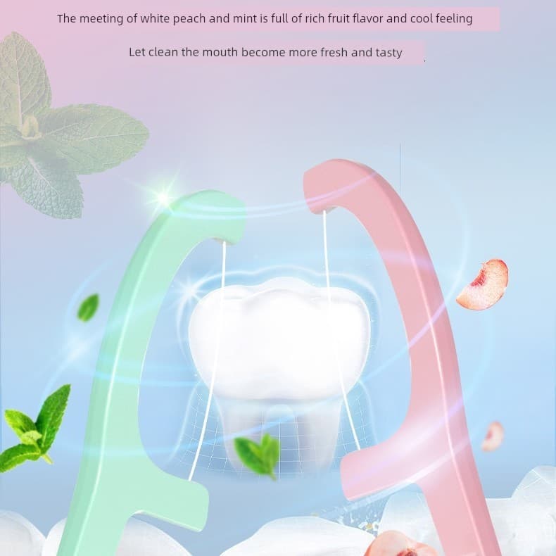 Fio dental encerado Fio dental com haste Fio satin tape Yiyajie hortelã Dental Ultra-fino família vara pa