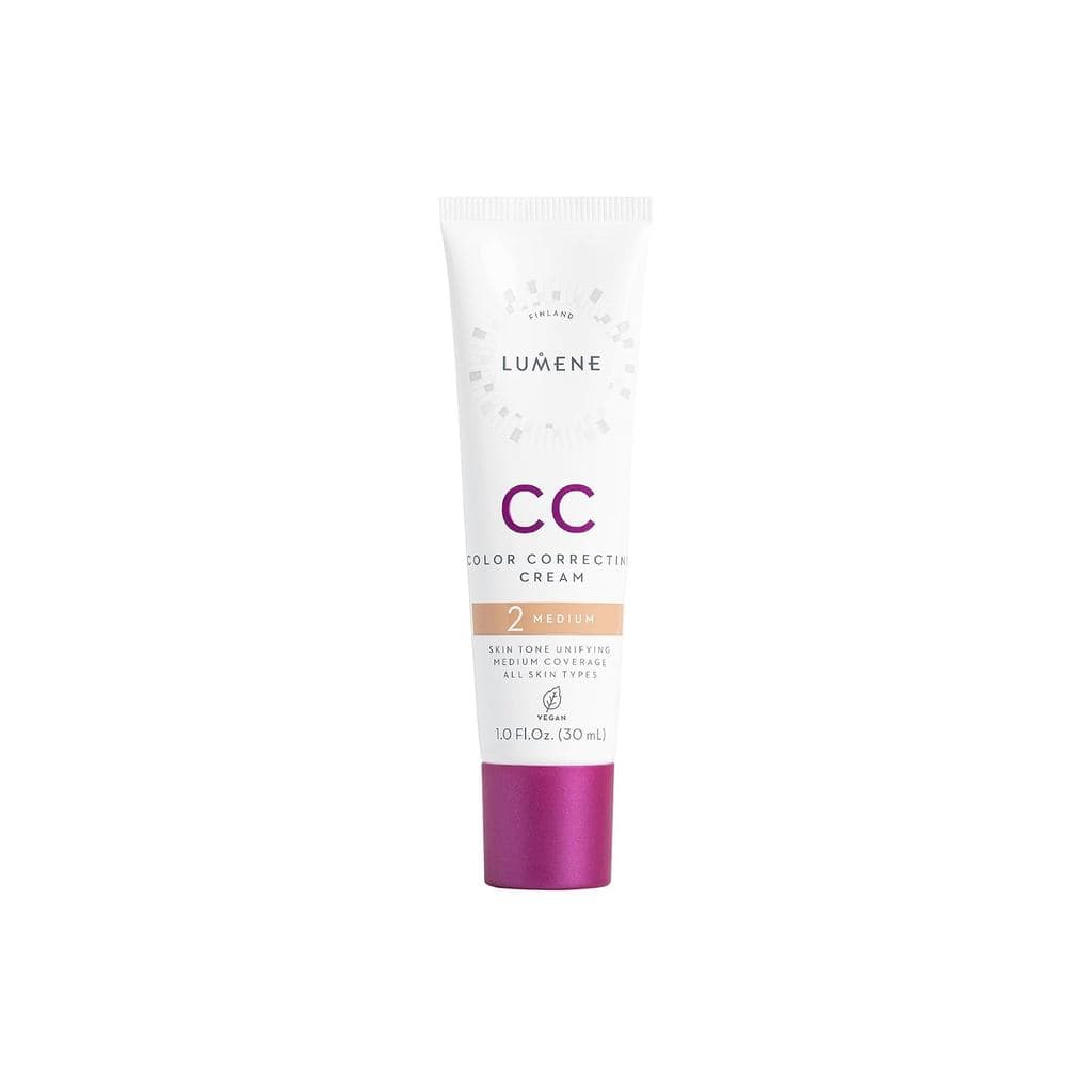 Creme CC Corretor de Cor Lumene - Base Leve - Cobertura Média - Maquiagem Facial Redutora de Vermelhidão para uma Pele R