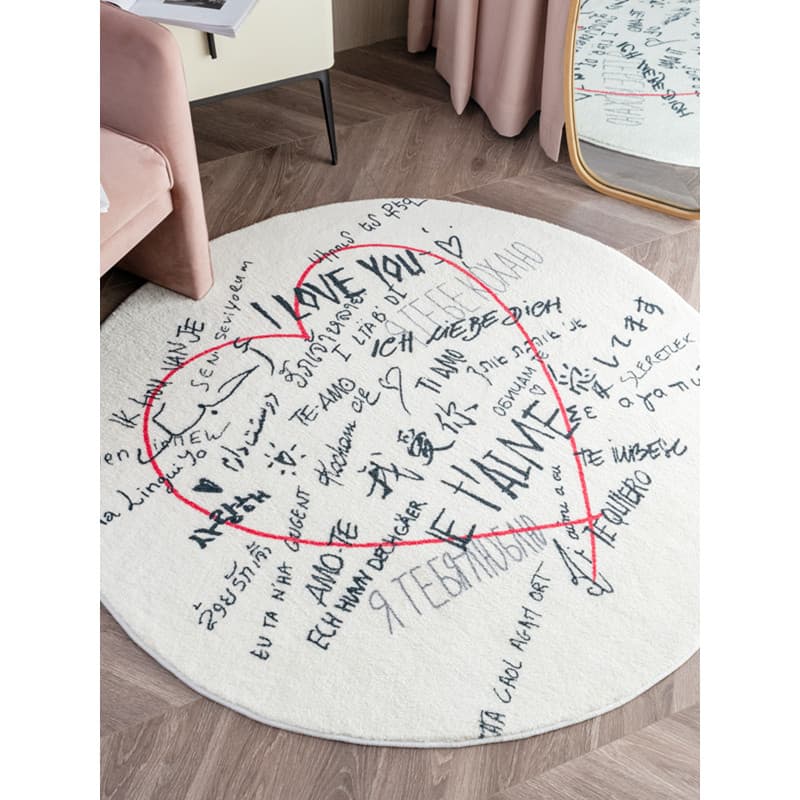 Uma carta de amor tapete redondo quarto ins cobertor de cabeceira proposta casamento eu te amo menina tapete