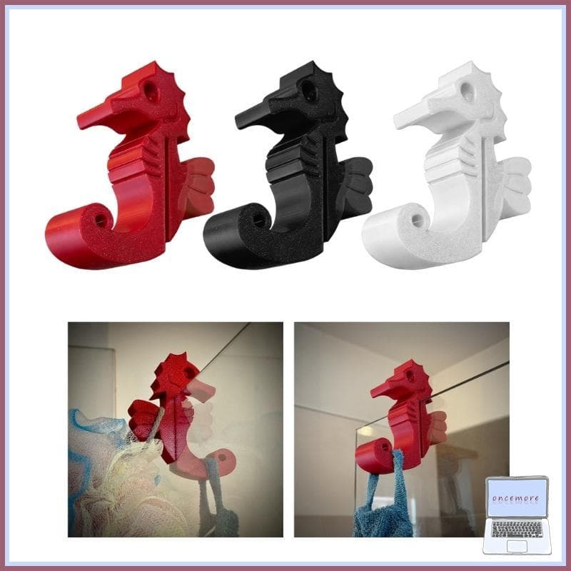 ONCE Gancho Banheiro Formato Marinho Impresso 3D Para Montagem Vidro Vermelho Branco Preto