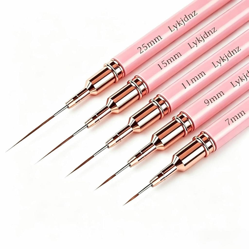 5 pincéis para nail art, pincel para gel de unhas, conjunto de pincéis para pintura e design artístico, ferramenta para