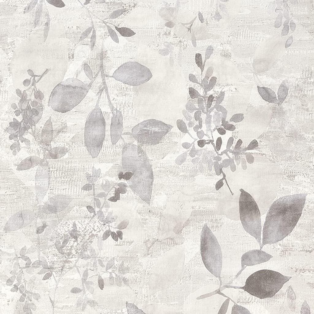 Papel de Parede Autoadesivo GaliGali, Papel de Parede Floral Cinza, Papel de Parede Removível de Vinil Impermeável para