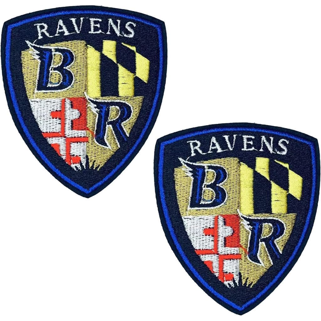 2 Peças de Patches Bordados com Logotipo de Escudo de Equipe de Rugby, Apliques Termocolantes ou para Costurar para Roup