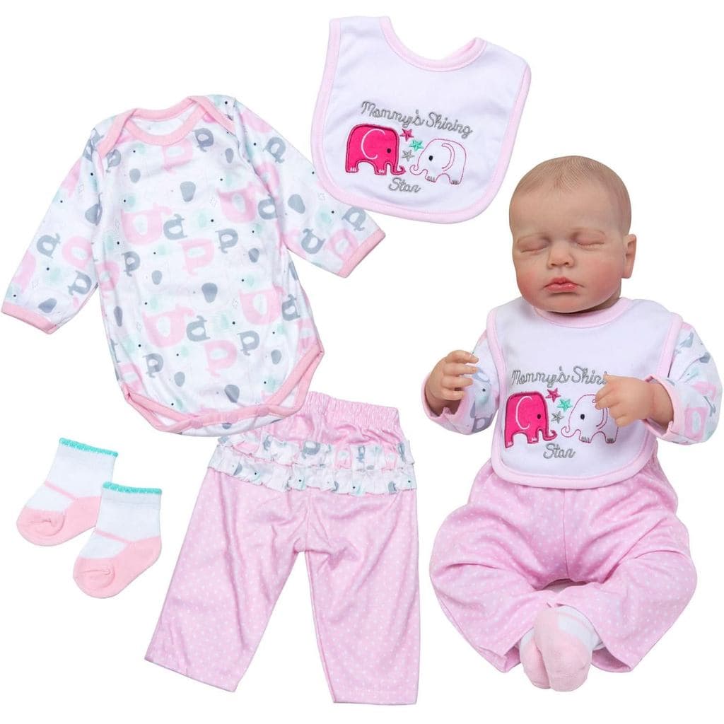 Roupas para Boneca Reborn, Conjunto de 4 Peças de Acessórios para Boneca Menina de 20 a 23 Polegadas