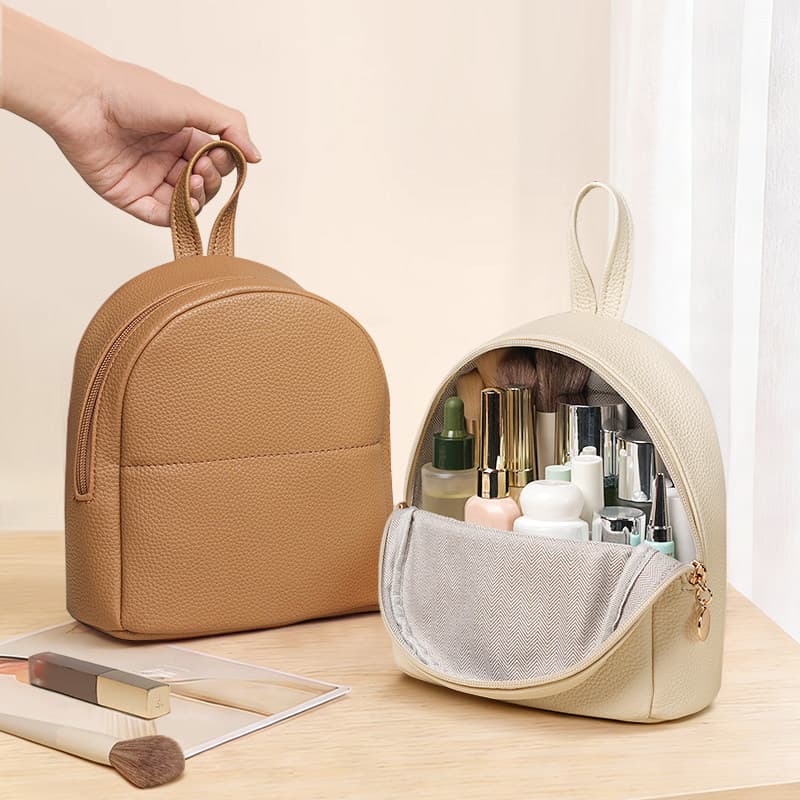 Bolsa cosmética feminina portátil, bolsa pequena para viagem, 2025, novo estilo, divisória Standable, armazenamento, bol