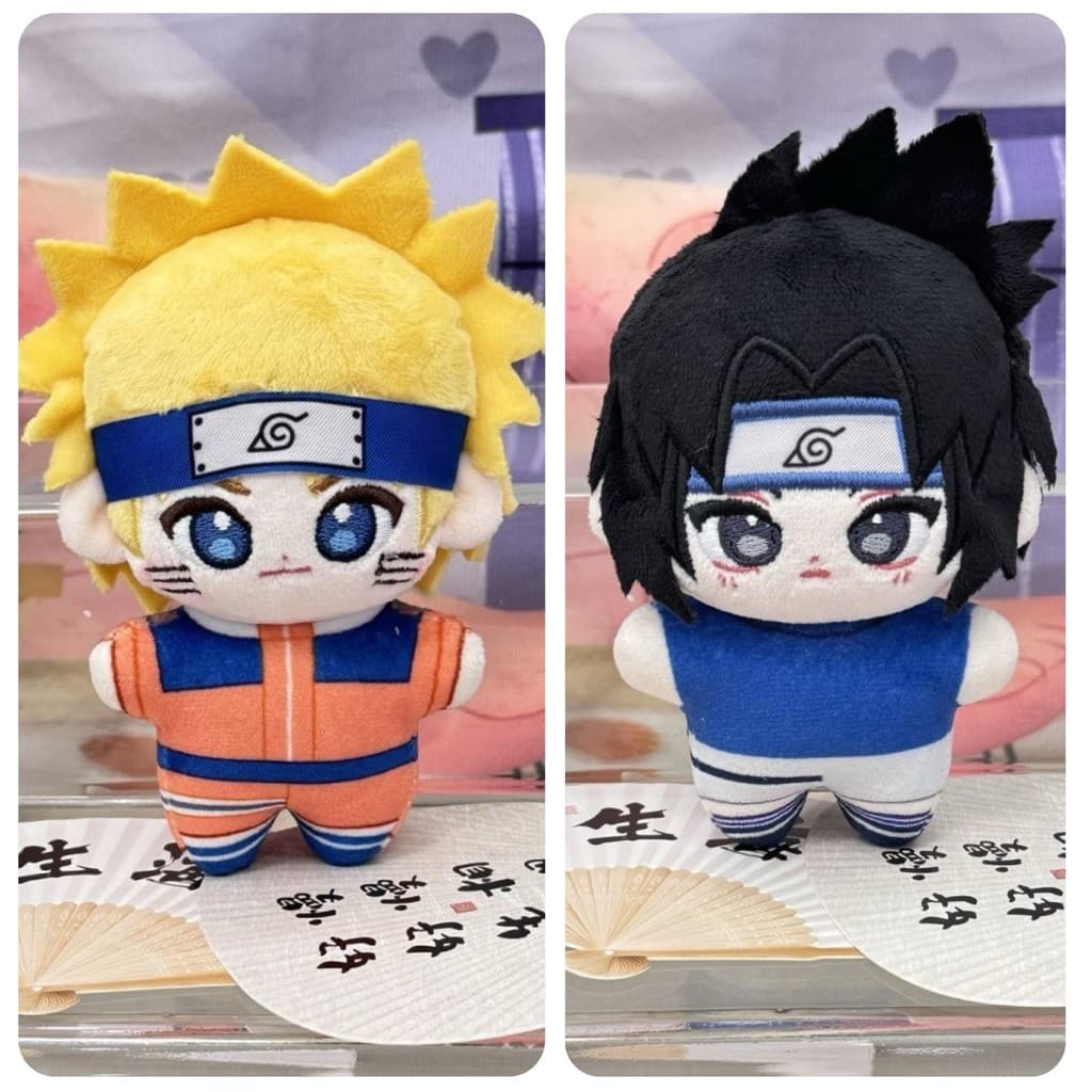 Boneco pequeno em forma de estrela-do-mar feito por fãs do anime Uchiha Sasuke, brinquedo de pelúcia de algodão de 10cm,