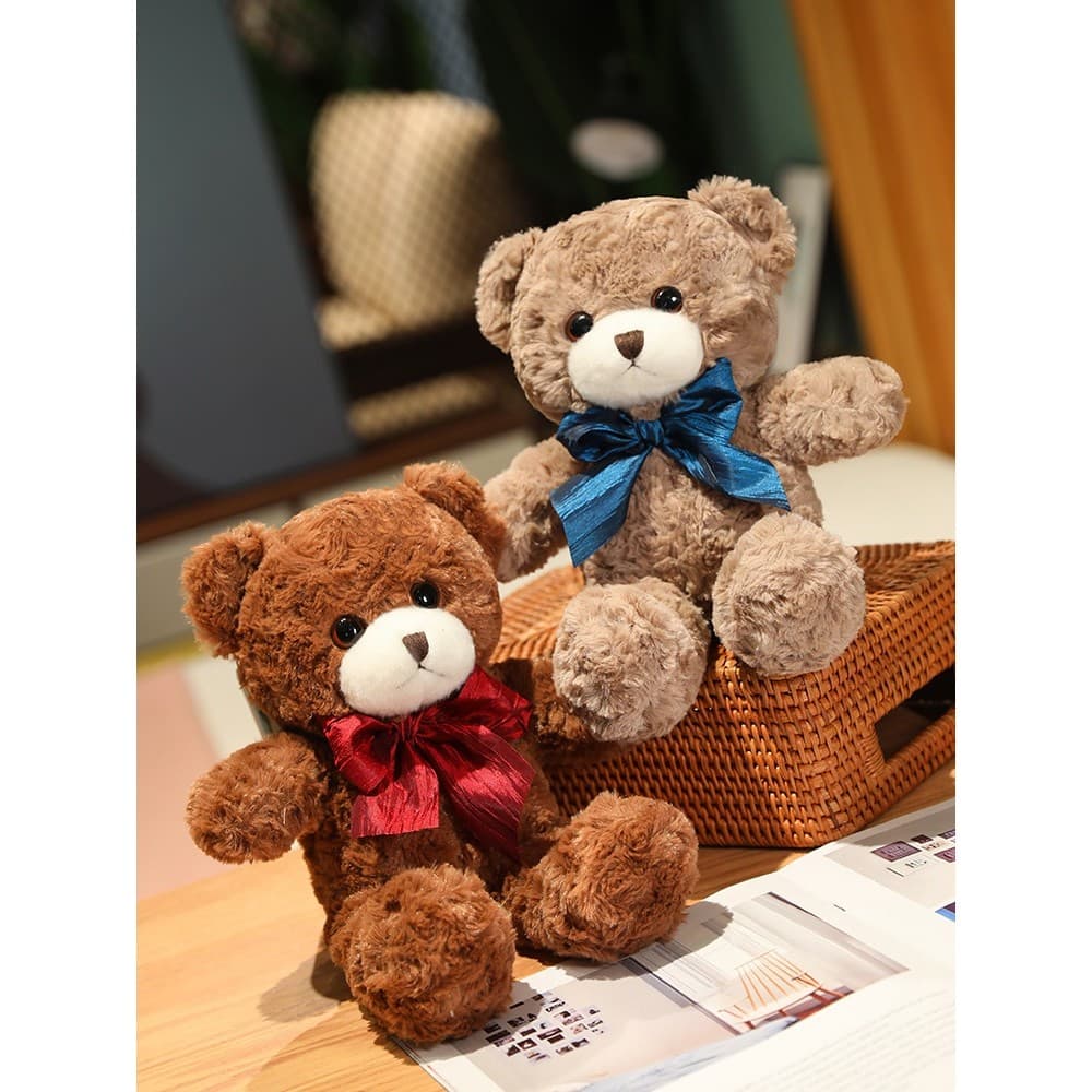 Bonito urso boneca brinquedo de pelúcia pequeno urso de pelúcia boneca crianças segurando dormir reconfortante boneca pr