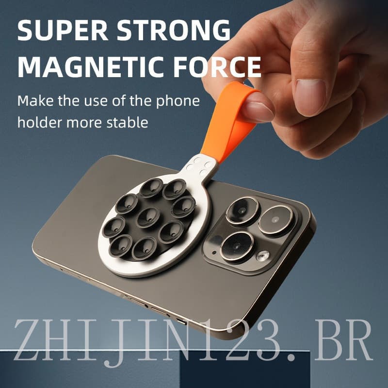Suporte magnético para telefone, ventosa super forte, silicone, capa de celular R4FD