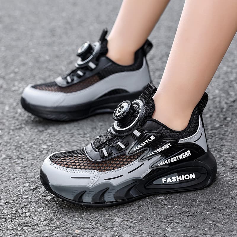 Meninos sapatos 2026 verão novo estilo única malha respirável sapatos esportivos infantis meninos leve sola macia Anti-d