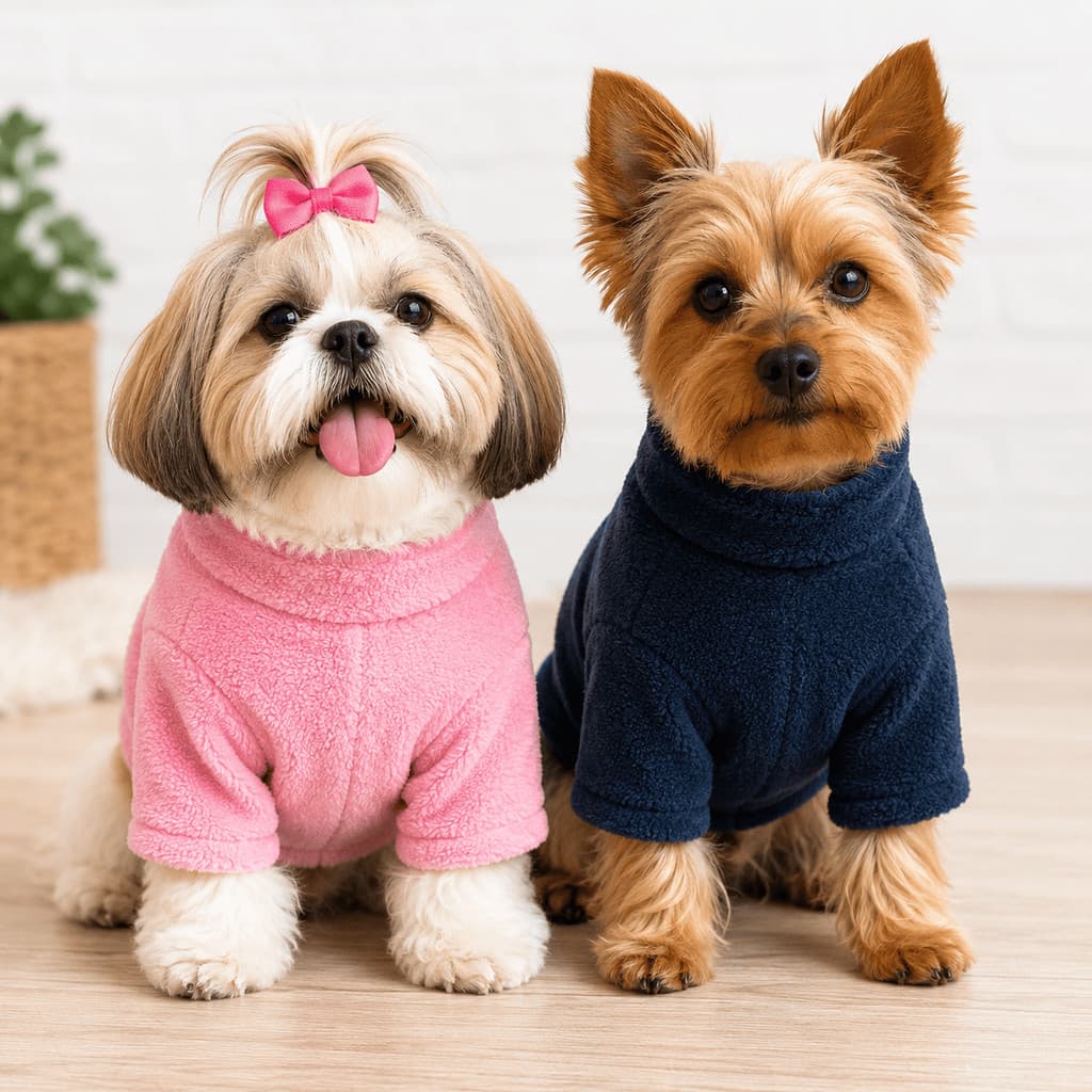 Roupa De Inverno Pet Para Cães Pequenos E Grandes Soft Ou Tricô Quentinha Várias Cores